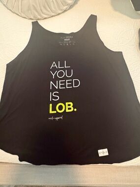 Athletic Black Tank Top "ALL YOU NEED IS LOB." By Cycle